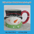 Christmas decoration ceramic plate with snowman shape